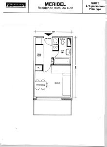 Plan type Studio 4/5 personnes